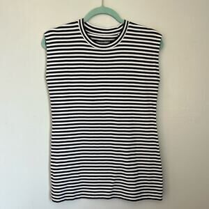 MM LaFleur stripped sleeveless tee. Size S